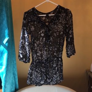 Ella Moss 100% silk sheer top